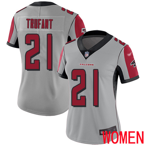 Atlanta Falcons Limited Silver Women Desmond Trufant Jersey NFL Football #21 Inverted Legend->women nfl jersey->Women Jersey